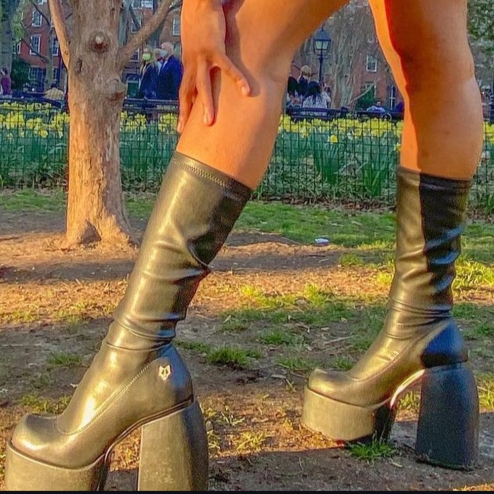 Naked Wolfe Boots- Black Stretch (Women’s Size 8)